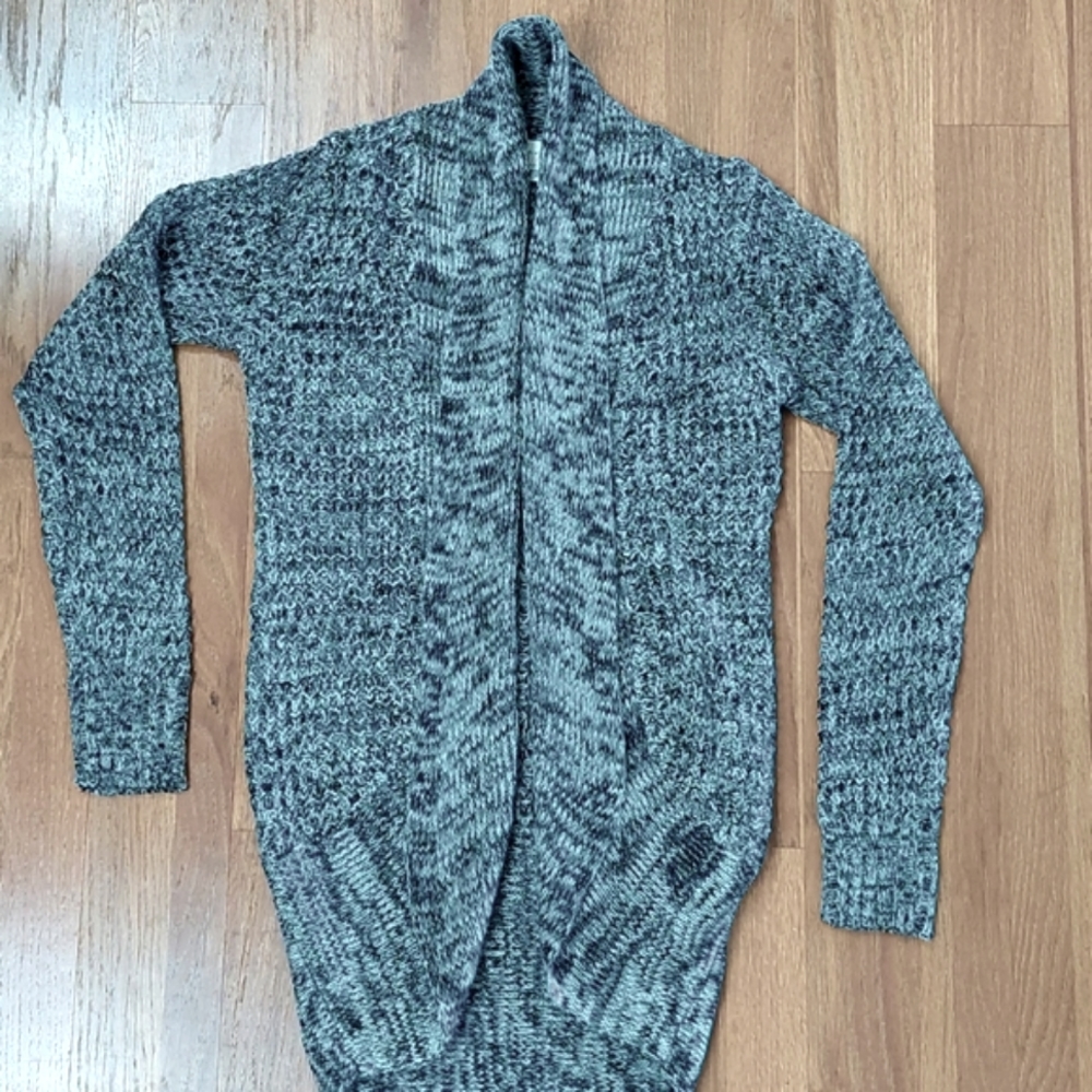Bobbie Brooks Ladies Small Black/Grey Sweater Cardigan